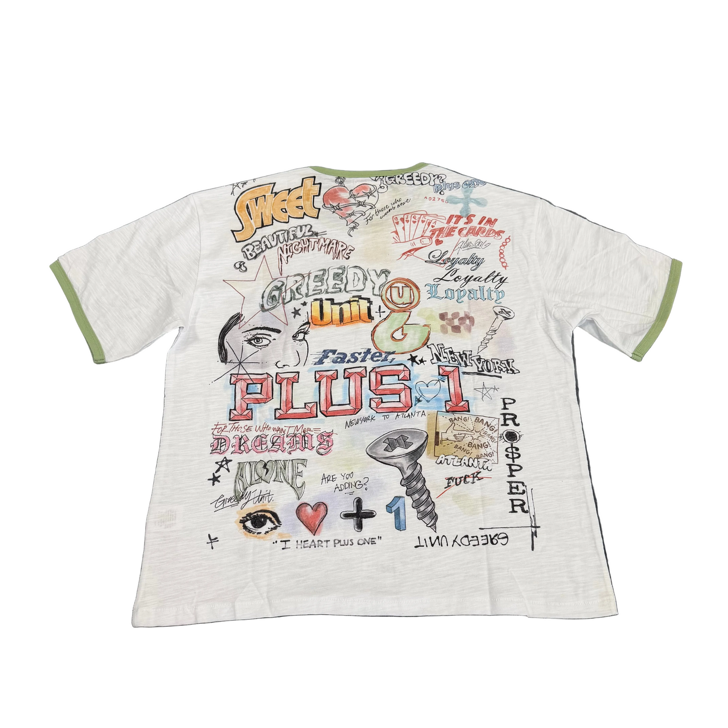 Greedy Unit x Plus One All Over Ringer Tee