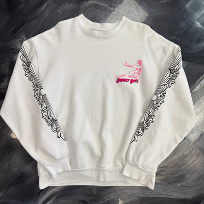 Chrome Hearts DEADLY DOLL CRY ON ME CREWNECK "WHITE"