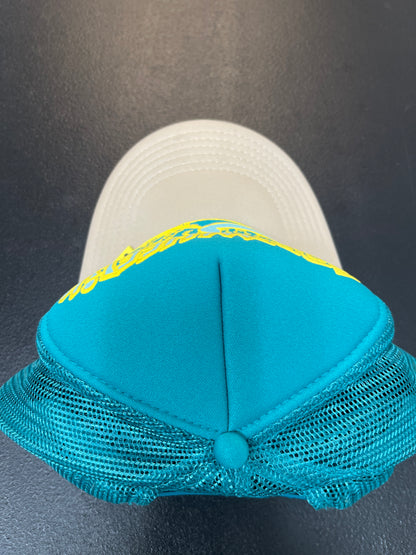 Kapital Free Wheelin Trucker Cap Turquoise/Beige