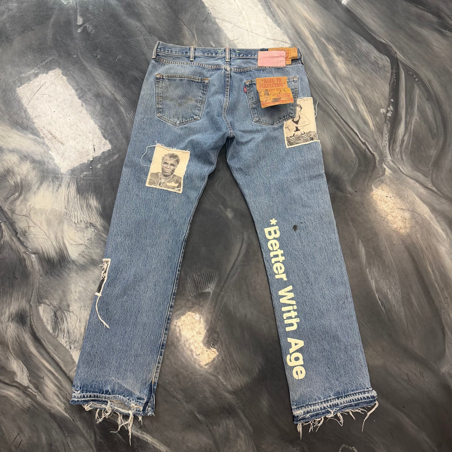 Better With Age Revolt Patchwork Denim Jeans
