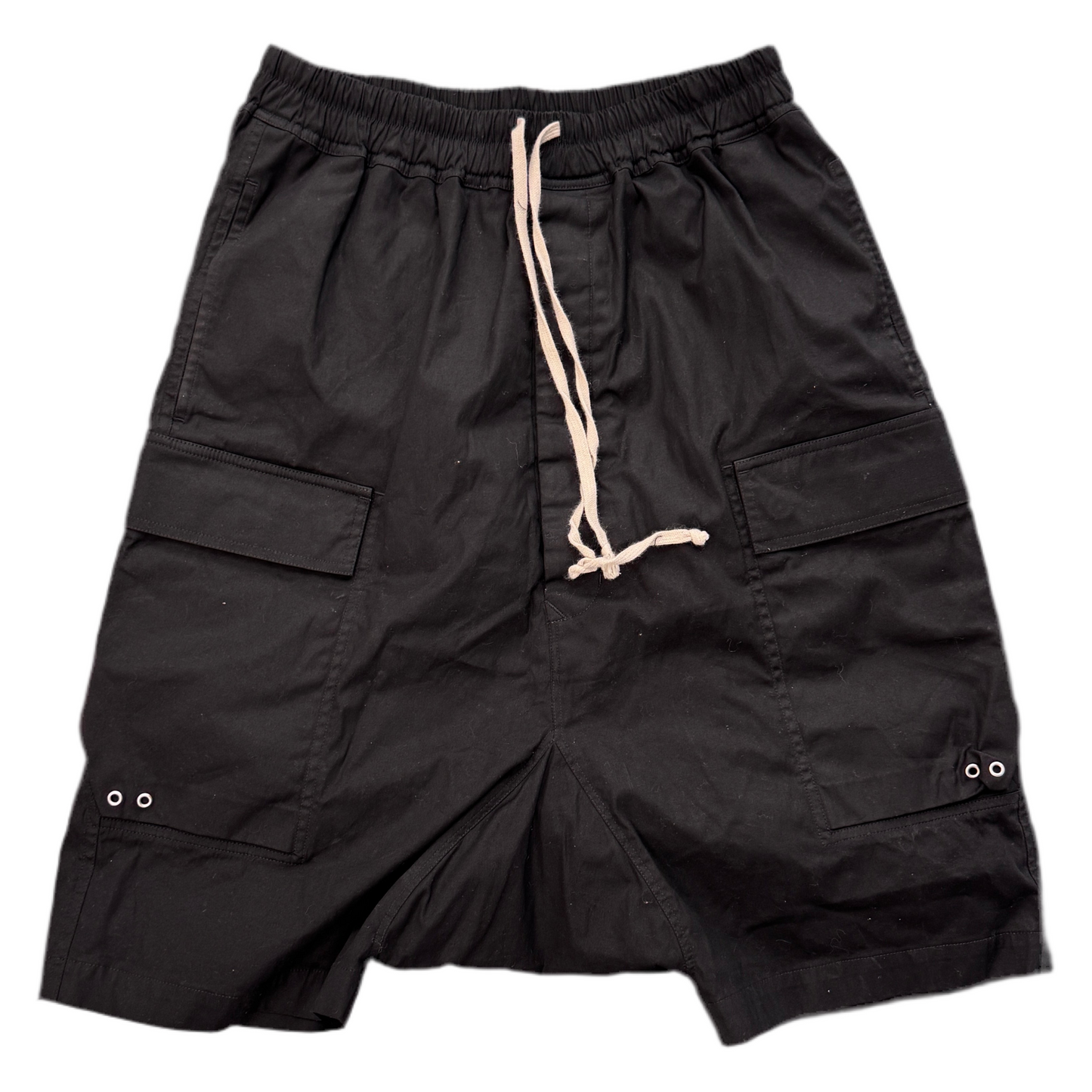 Rick Owen Woven Pod Shorts Black