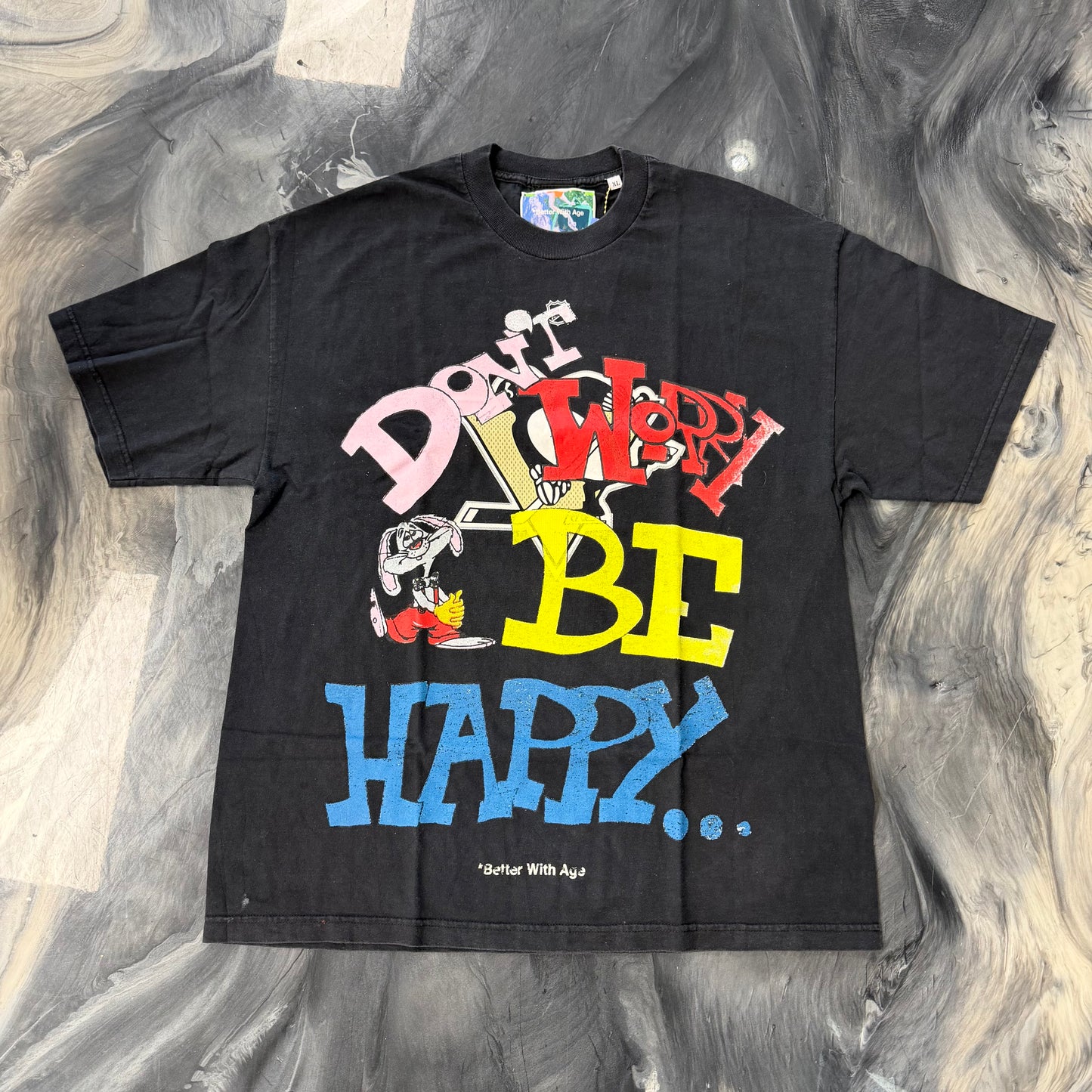 Better With Age Honey Tee Black