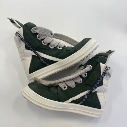 Rick Owens Jumbolace Geobasket Army Green (USED NO BOX)