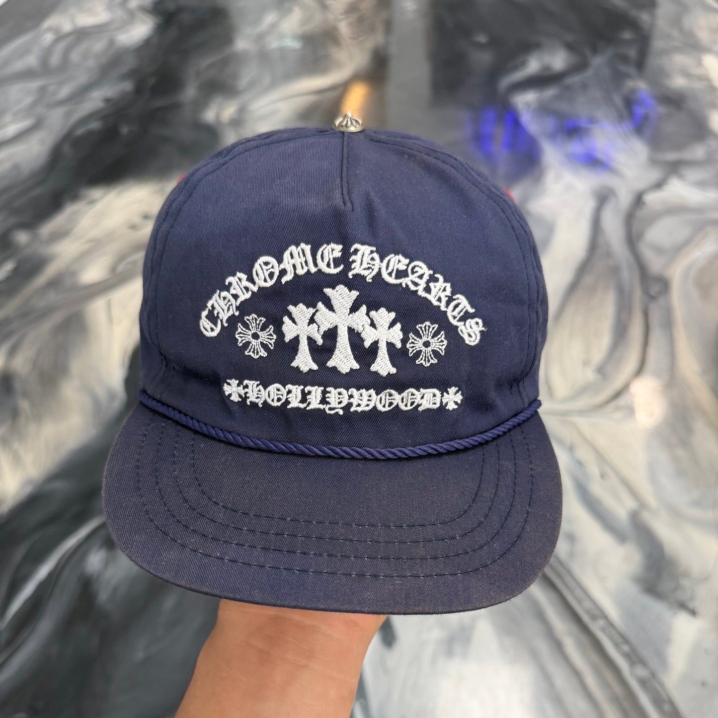 Chrome Hearts Gas Station Navy Trucker Hat
