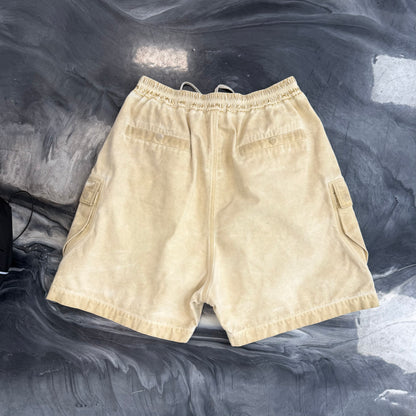Rick Owens DRKSHDW Cotton Canvas Parchment Cargobela Shorts
