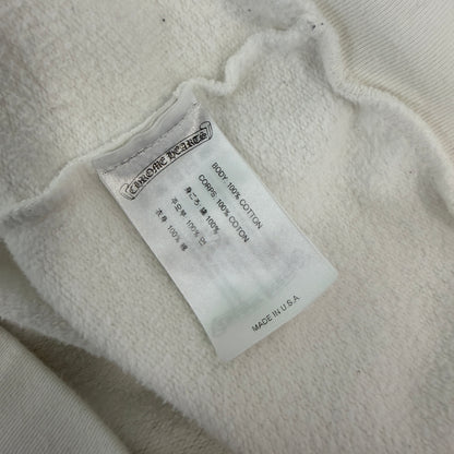 Chrome Hearts Scroll Logo White Zip Up Hoodie