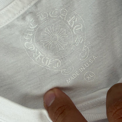 Chrome Hearts Floral Horseshoe Longsleeve Shirt White