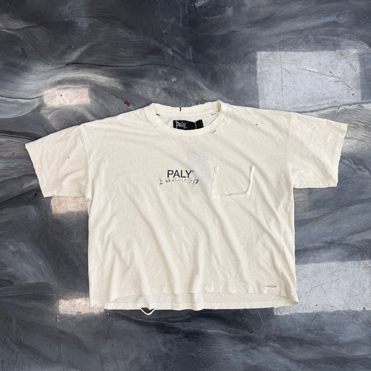 Paly Hollywood Core Logo Cream Short Sleeve Tee - view 2