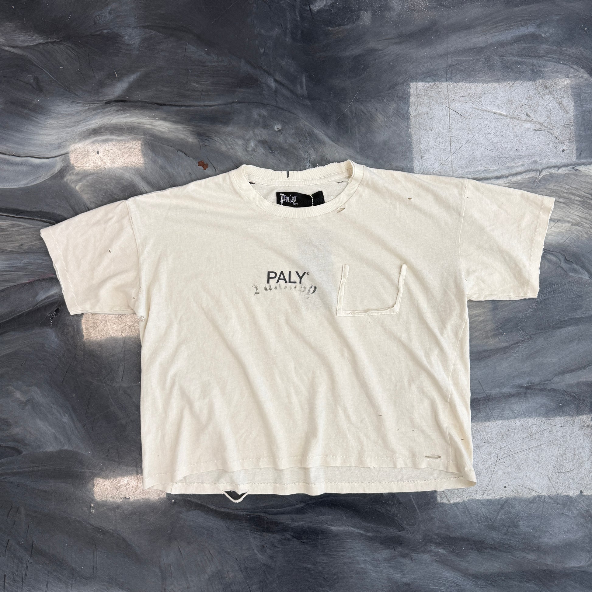 Paly Hollywood Core Logo Cream Short Sleeve Tee - view 2