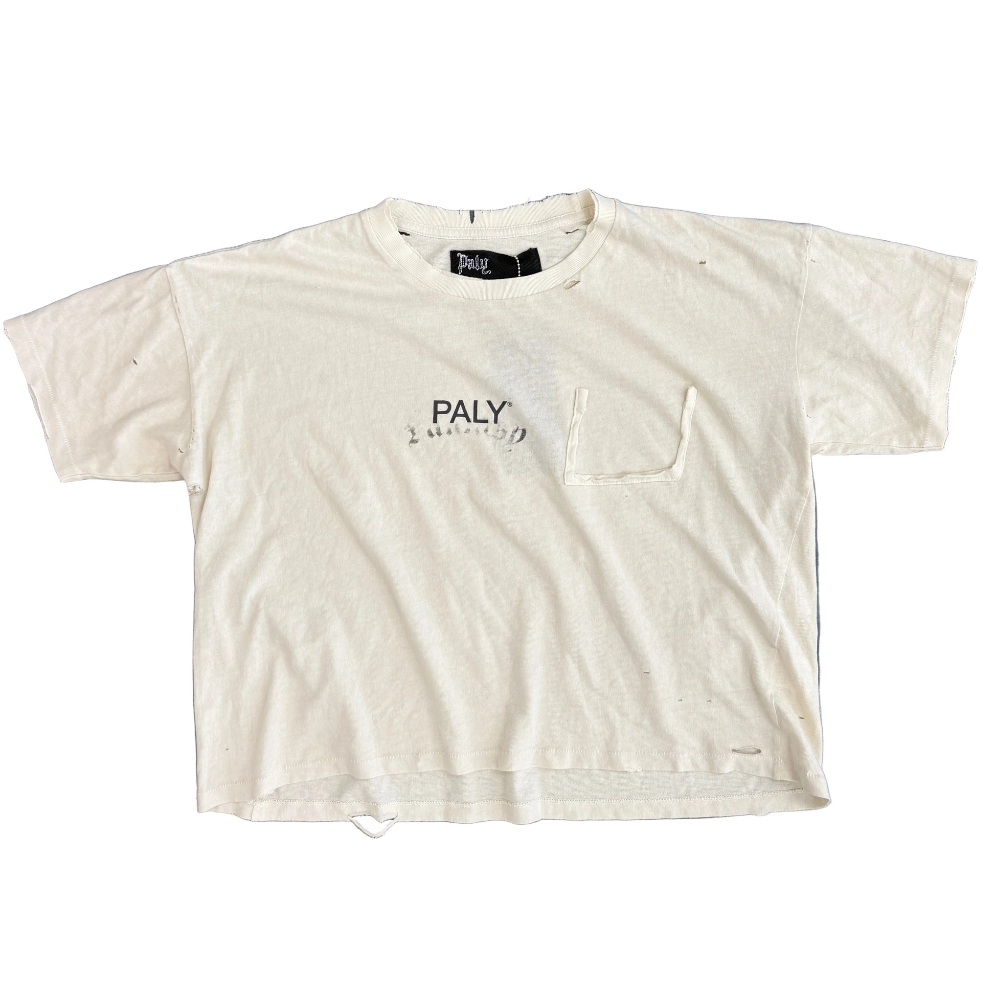 Paly Hollywood Core Logo Cream Short Sleeve Tee