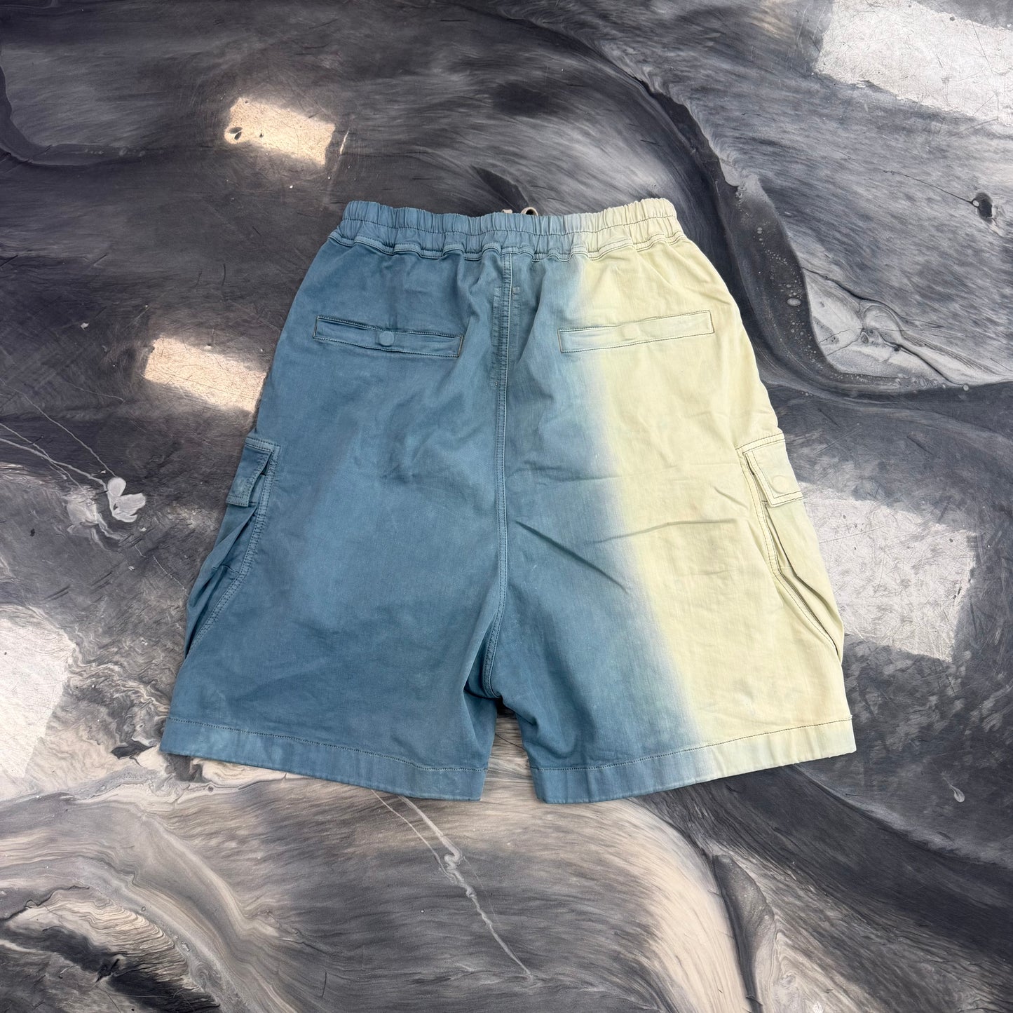 Rick Owens DRKSHDW Cargo Bela Gradient Washed Shorts