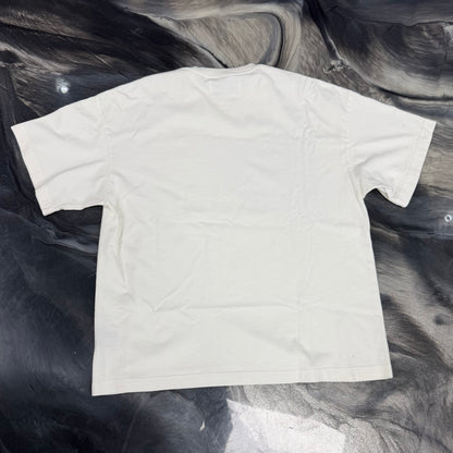 Satoshi Nakamoto Distort Logo Tee White