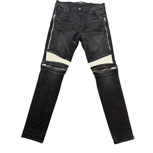 Amiri Black Moto Denim