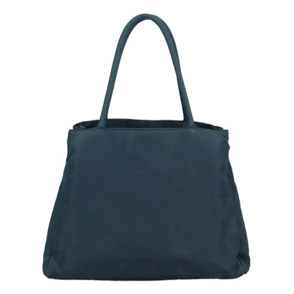 PRADA Tote Bag Nylon Blue Silver
