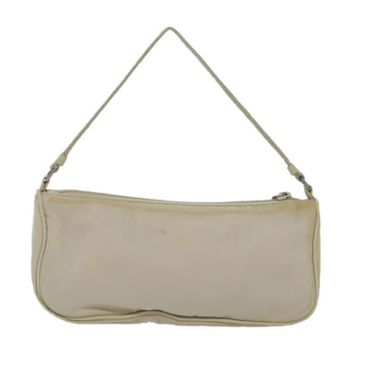 PRADA Nylon Hand Bag Cream