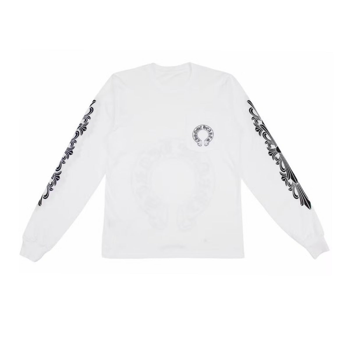 Chrome Hearts Floral Horseshoe Longsleeve Shirt White