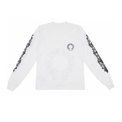Chrome Hearts Floral Horseshoe Longsleeve Shirt White
