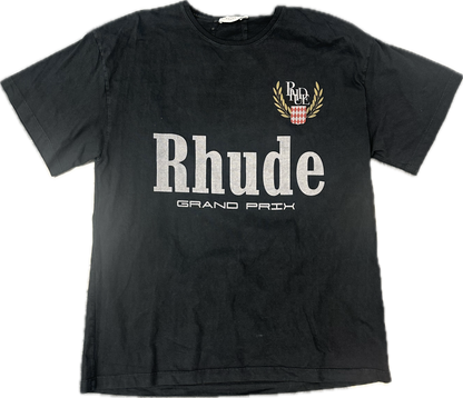 Rhude Racing Grand Prix Black Short Sleeve Black Tee