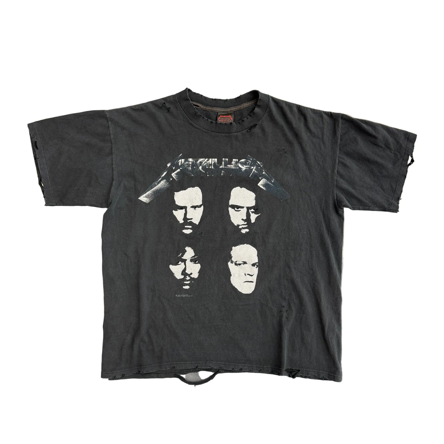Vintage Metallica 1991 Faces Tour Tee Faded