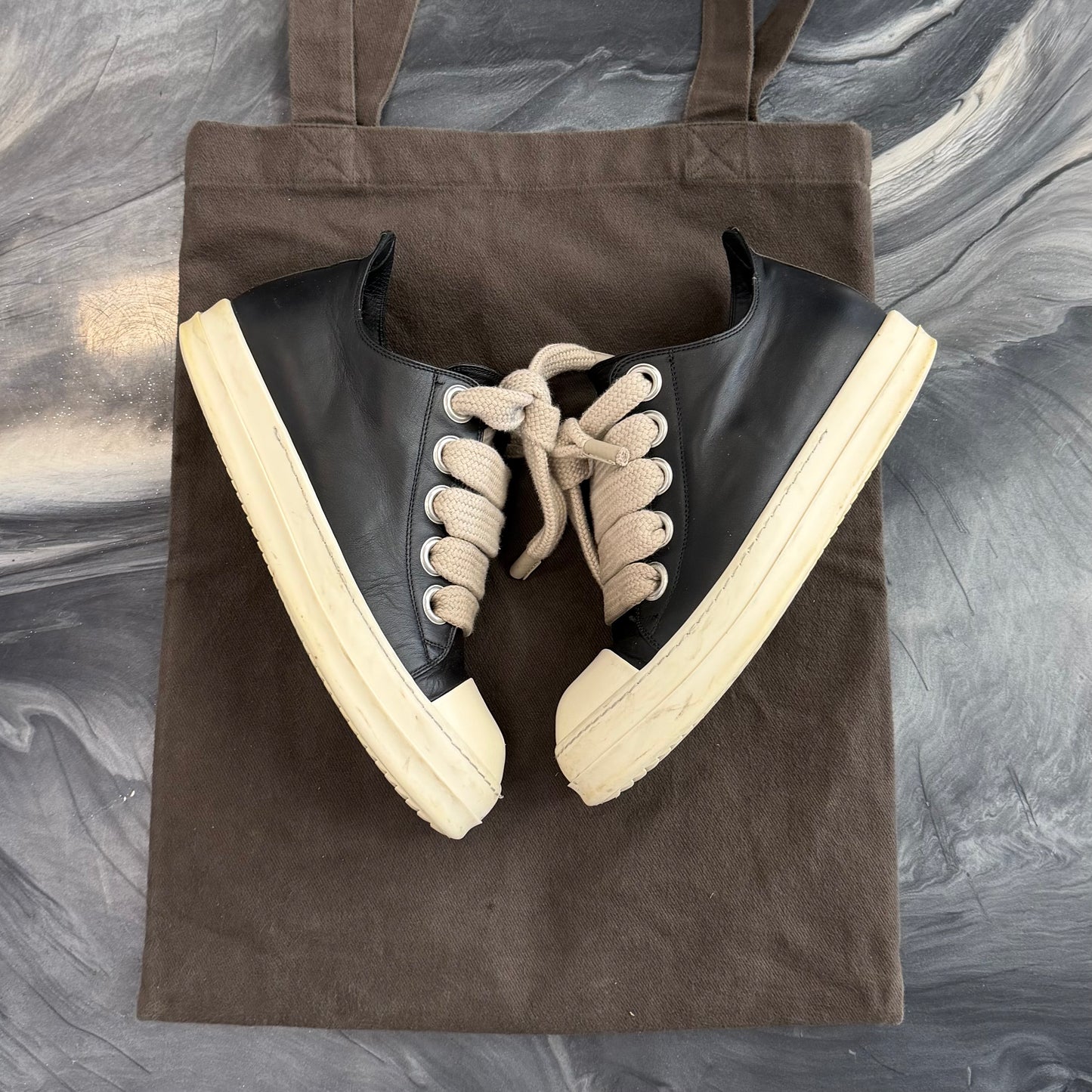 Rick Owens Jumbo Lace Ramone Lows (USED) (NO BOX)