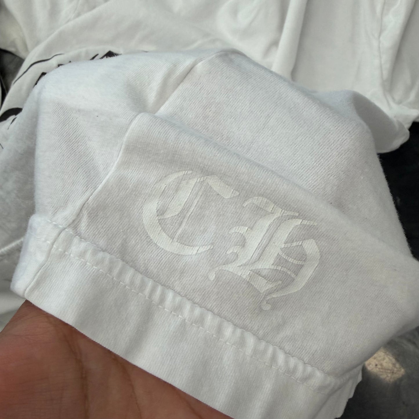 Chrome Hearts Floral Horseshoe Longsleeve Shirt White