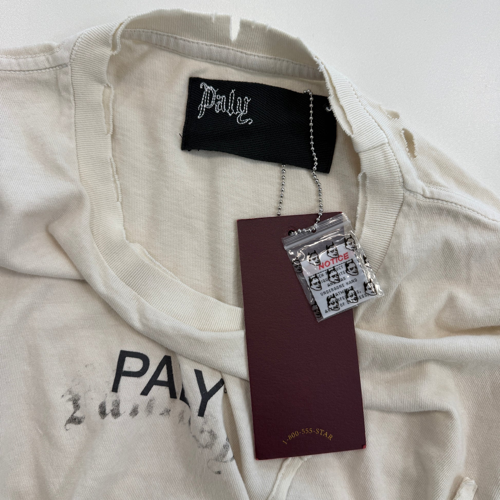 Paly Hollywood Core Logo Cream Short Sleeve Tee - view 4