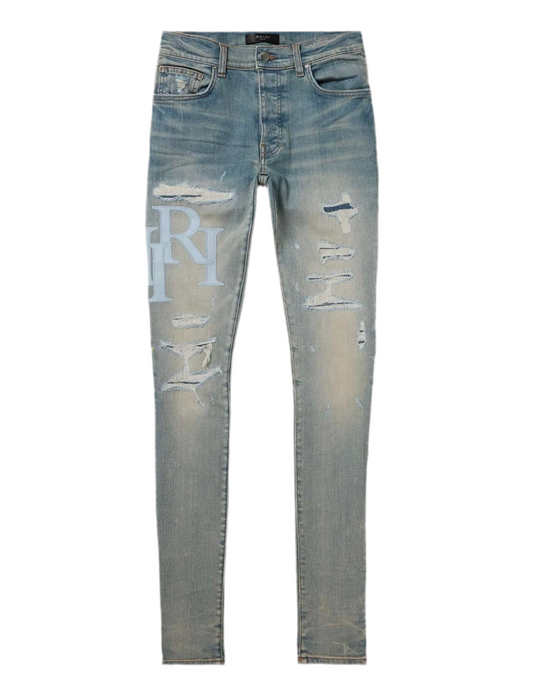 Amiri Jeans Blue Spell Out