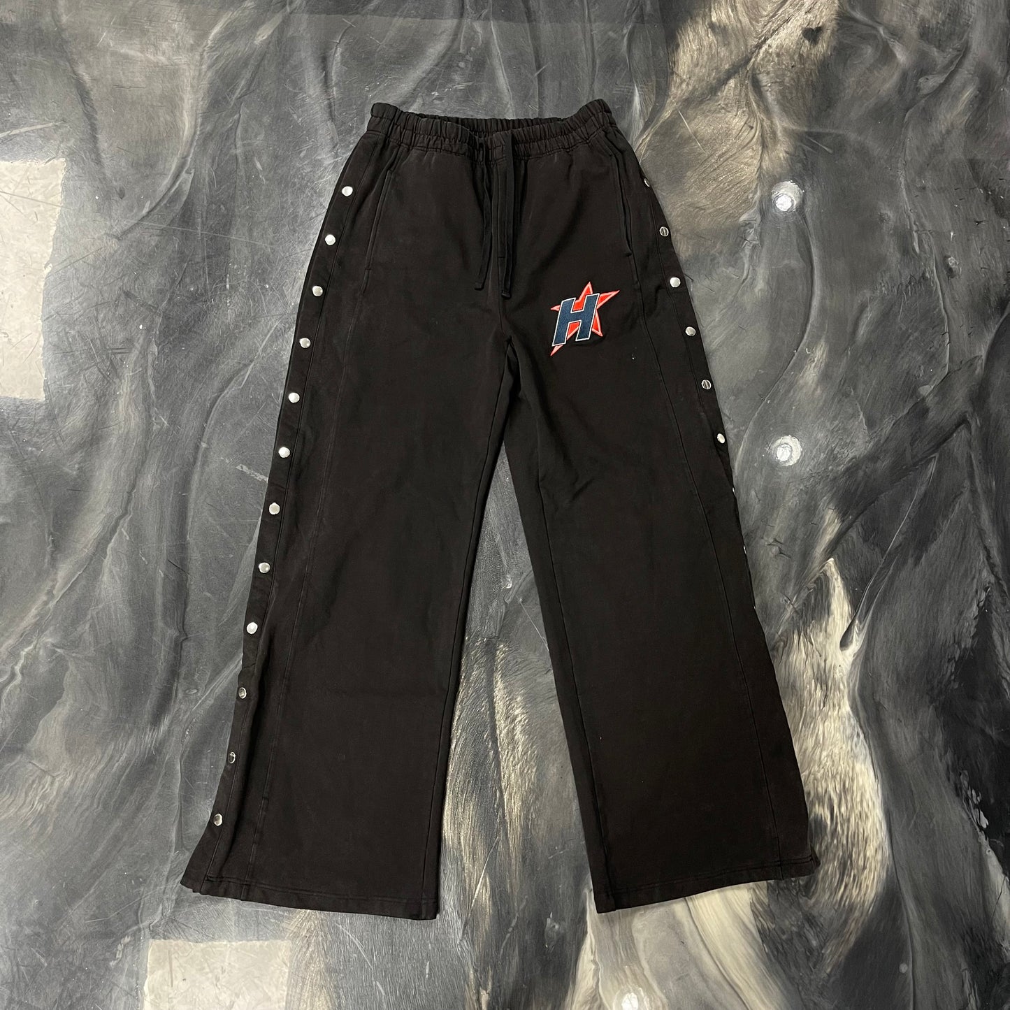 HMDD H Star Snap Black Sweatpants