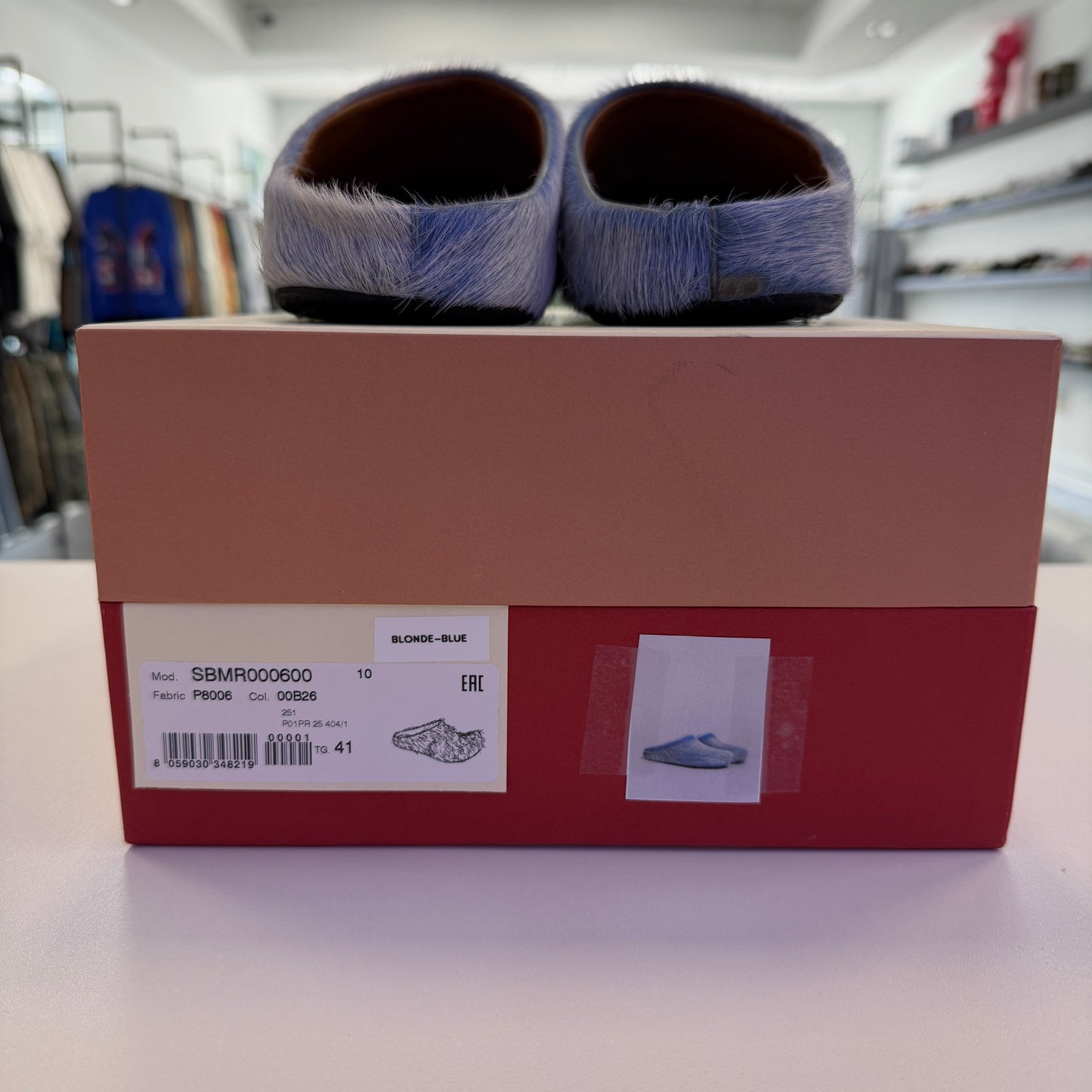 Marni Fussbett Sabot Mules Blonde Blue (USED)