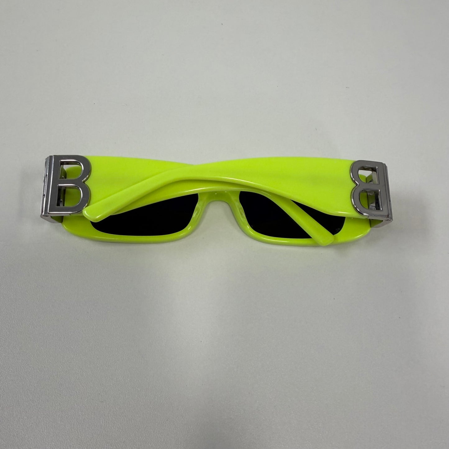 Balenciaga Rectangular Sunglasses Neon