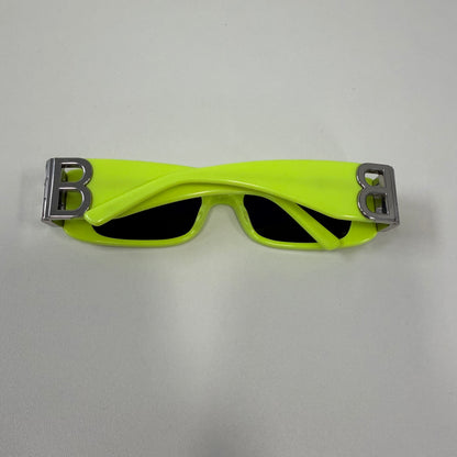 Balenciaga Rectangular Sunglasses Neon