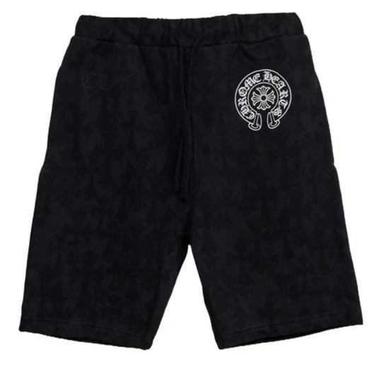 Chrome Hearts Plus Logo All Over Print Shorts Black
