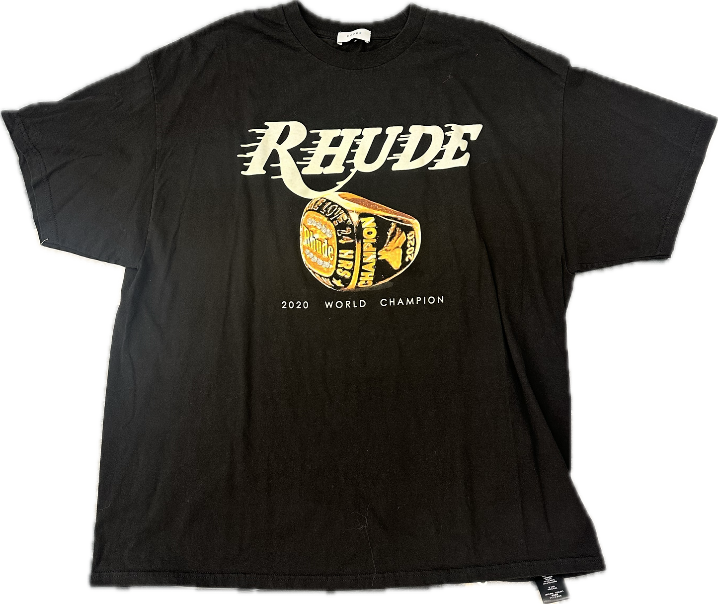 Rhude World Championship Ring Short Sleeve Tee Black