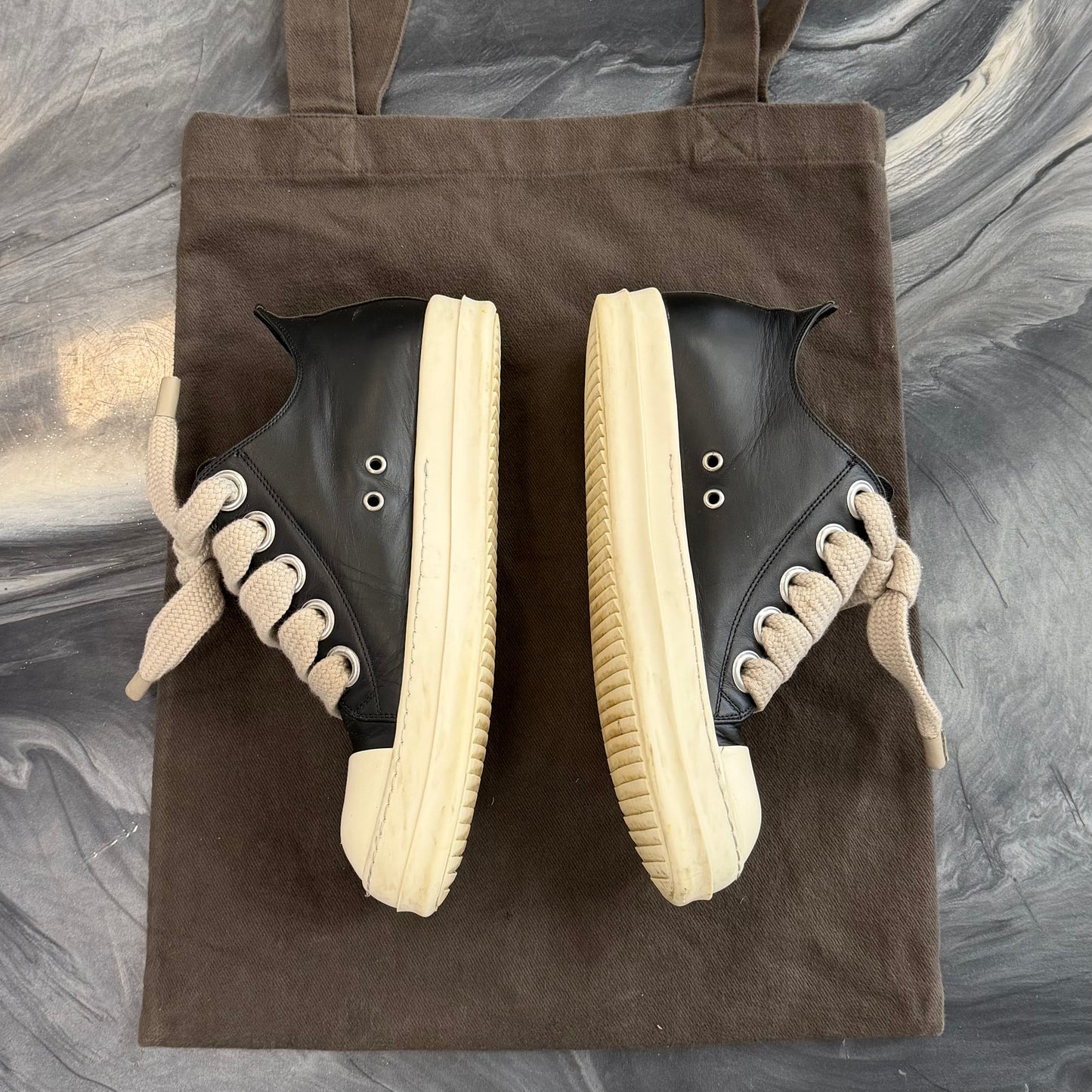 Rick Owens Jumbo Lace Ramone Lows (USED) (NO BOX)