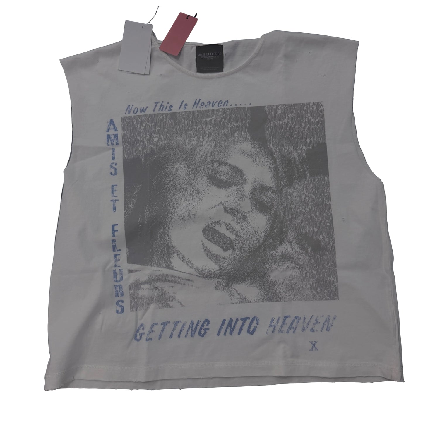 AMIS ET FLEURS “Getting into Heaven" cutoff t-shirt