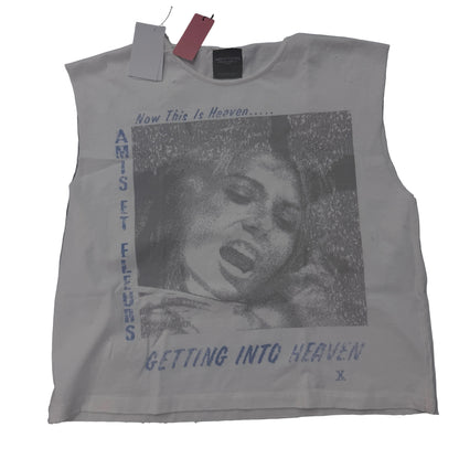 AMIS ET FLEURS “Getting into Heaven" cutoff t-shirt
