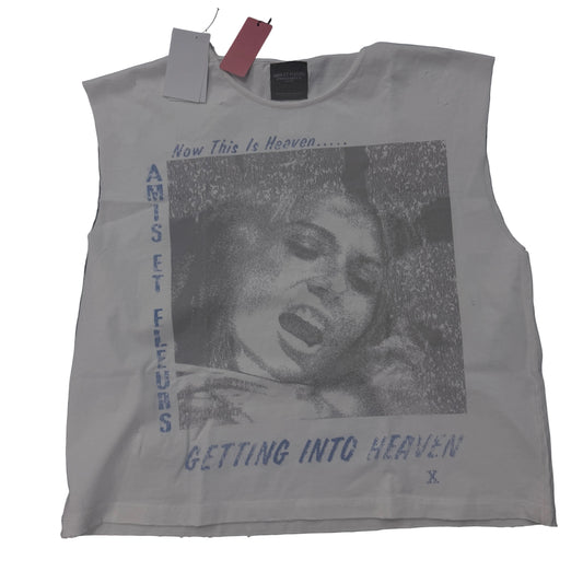AMIS ET FLEURS “Getting into Heaven" cutoff t-shirt
