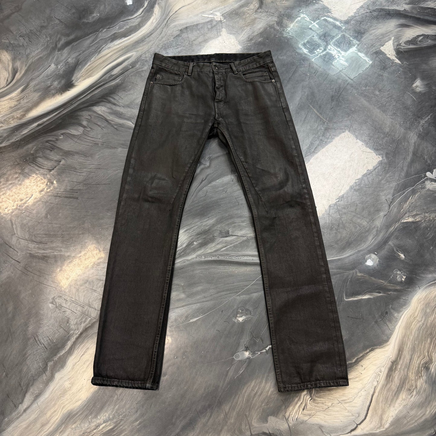 Rick Owens DRKSHDW Waxed Detroit Denim