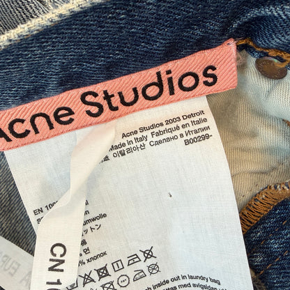 Acne Studios 2003 Detroit Distressed Cropped Denim Jeans  ￼