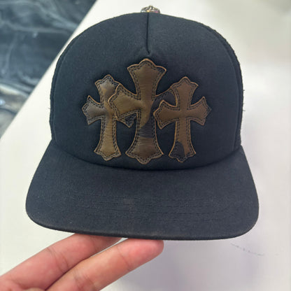 Chrome Hearts Camouflage Cemetery Cross Patch Trucker Hat