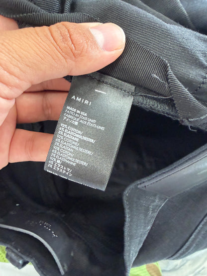 Amiri Black Moto Denim