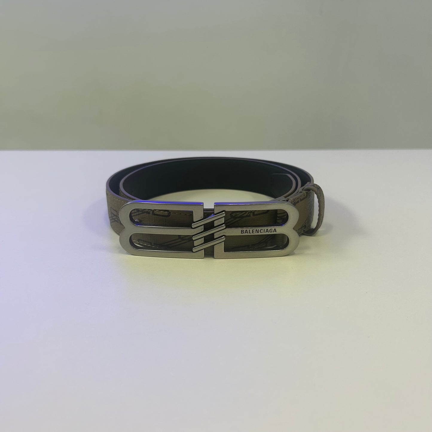 Balenciaga BB Signature 40 Belt Beige/Brown