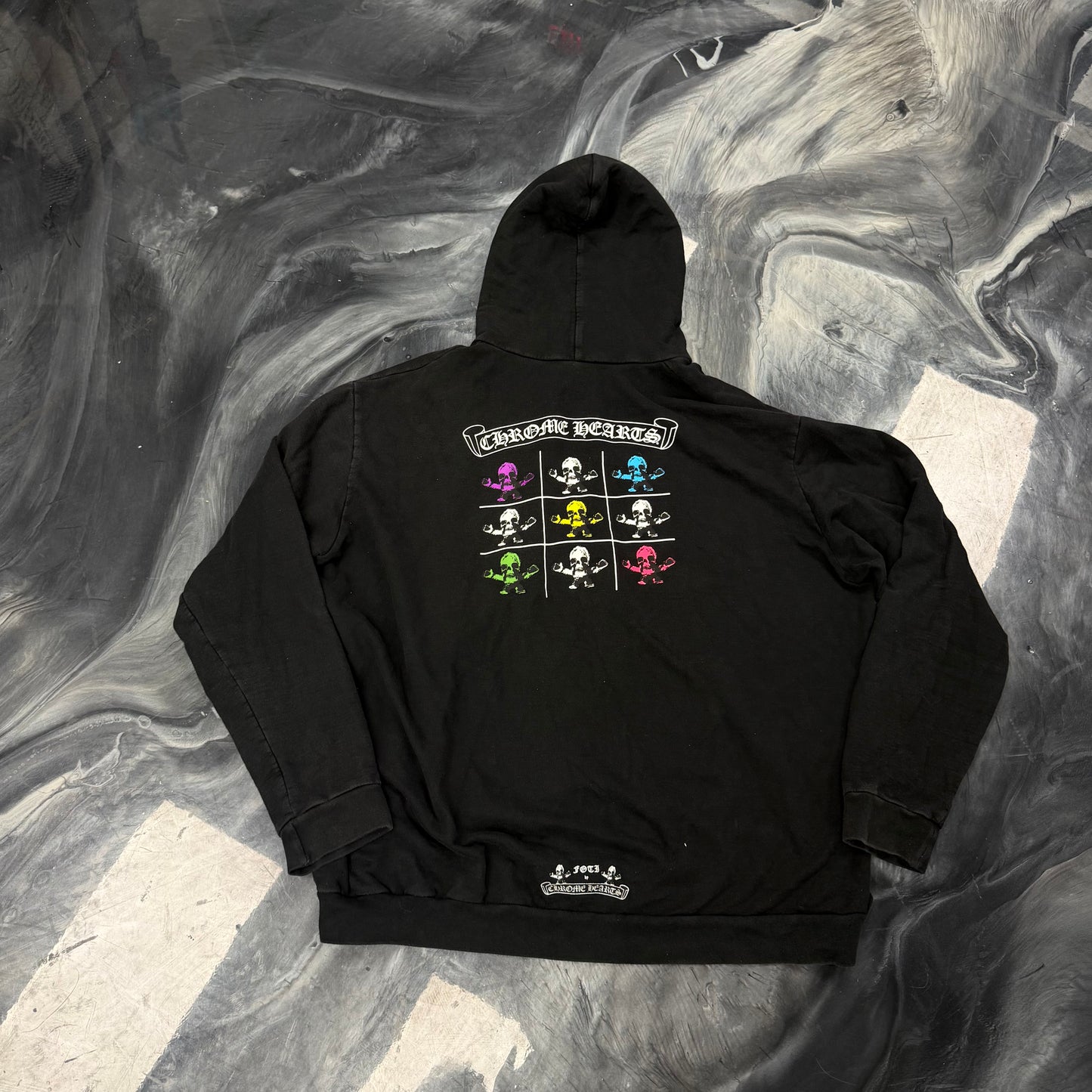 Chrome Hearts Foti Tic Tac Toe zip-up hoodie (broken zipper)