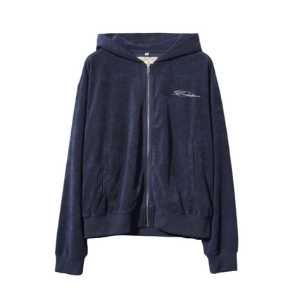 Basketcase Gallery Chandelier velour zip-up hoodie