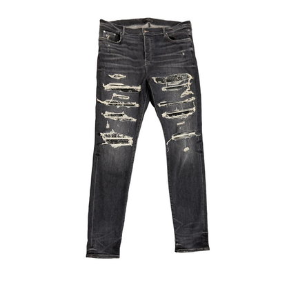 AMIRI Distressed Bandana Thrasher Jeans