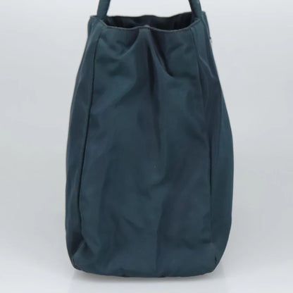 PRADA Tote Bag Nylon Blue Silver
