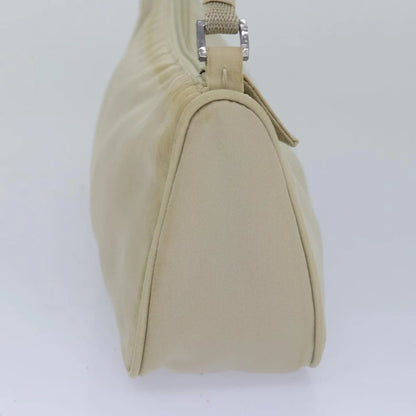 PRADA Nylon Hand Bag Cream