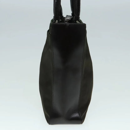 PRADA Tote Bag Green Nylon/Leather