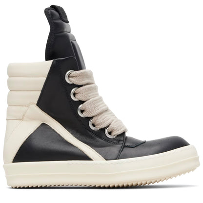 RICK OWENS Black Temple Jumbolace Geobasket Sneakers (Used)(No Box)
