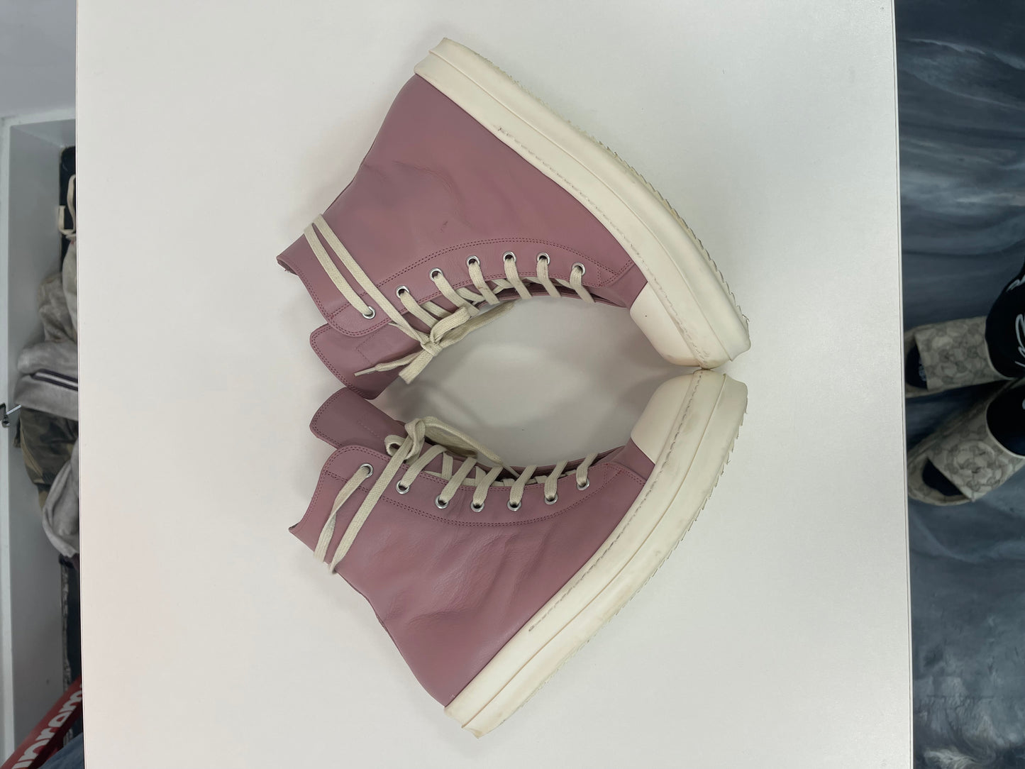 Rick Owen Pink Ramone Highs (USED)
